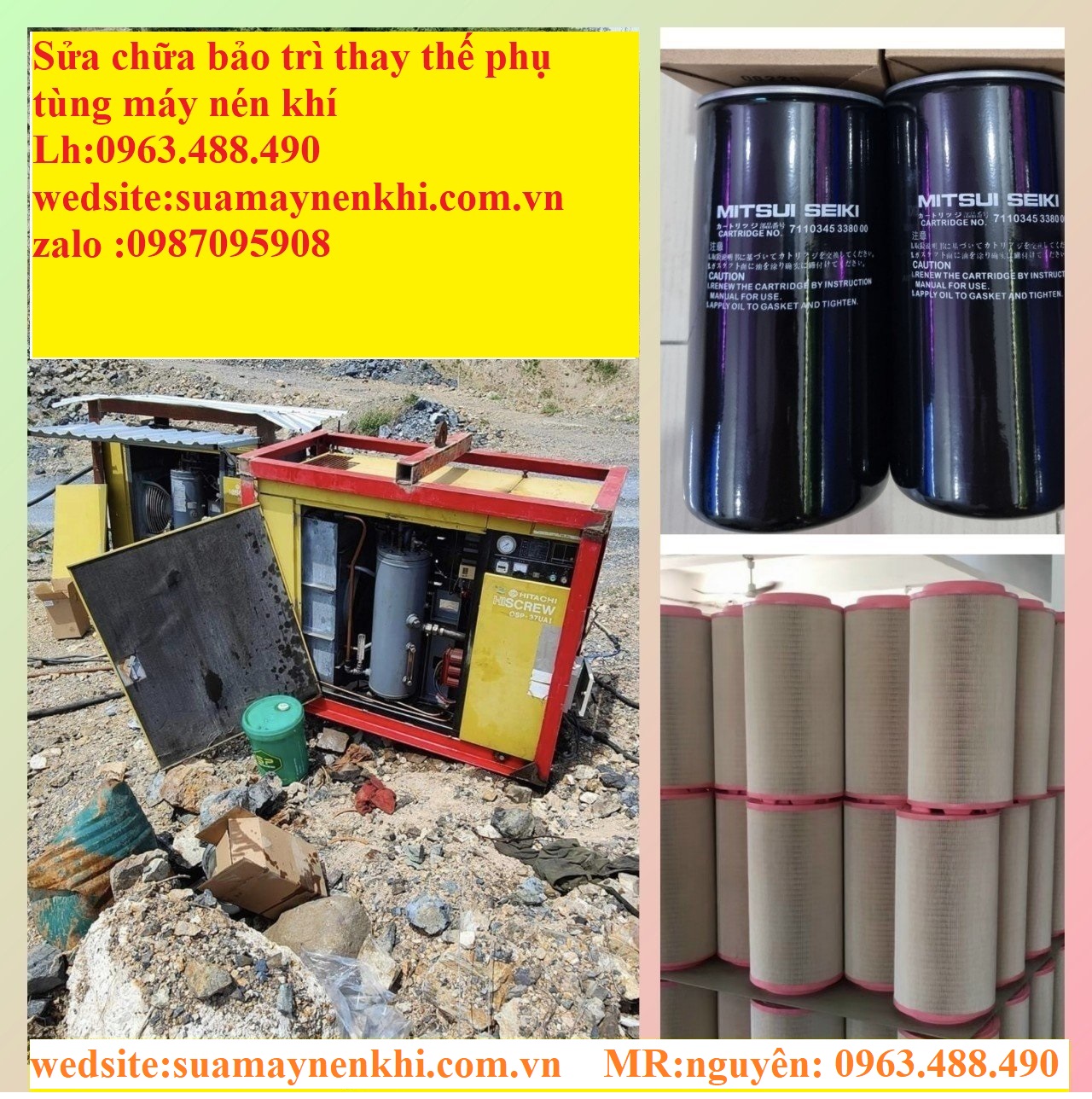 Lọc tách máy nén khí ở long thành