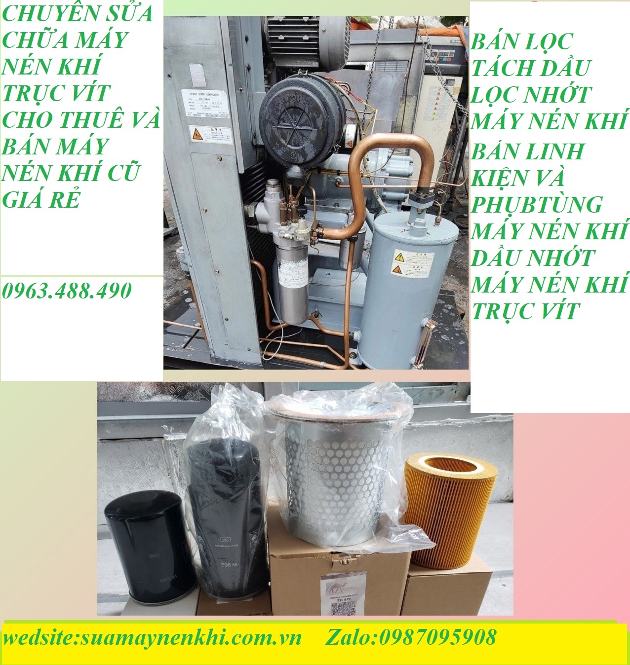 Cty sửa máy nén khí trục vít