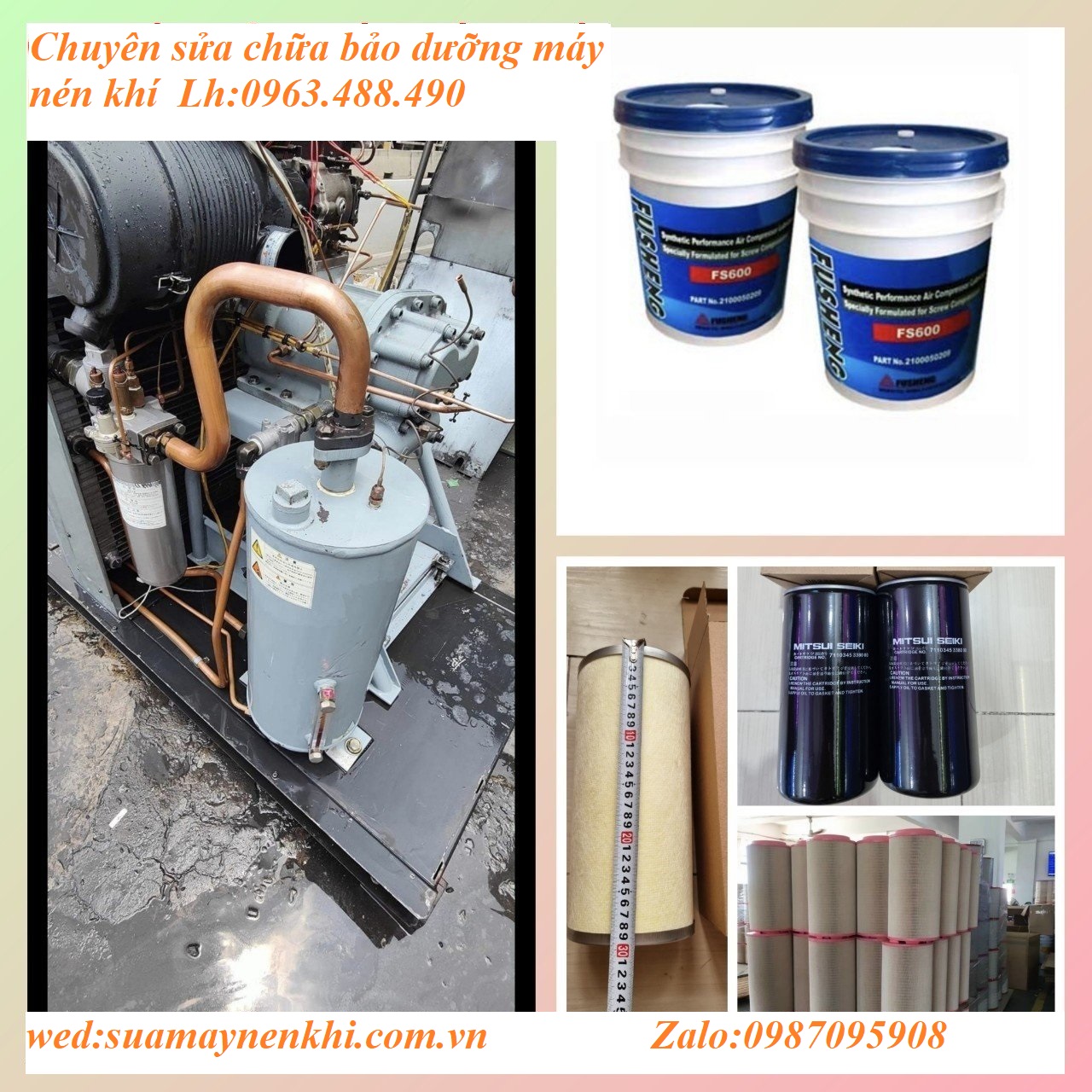 Địa chỉ sử máy nén khí KCN bàu xéo