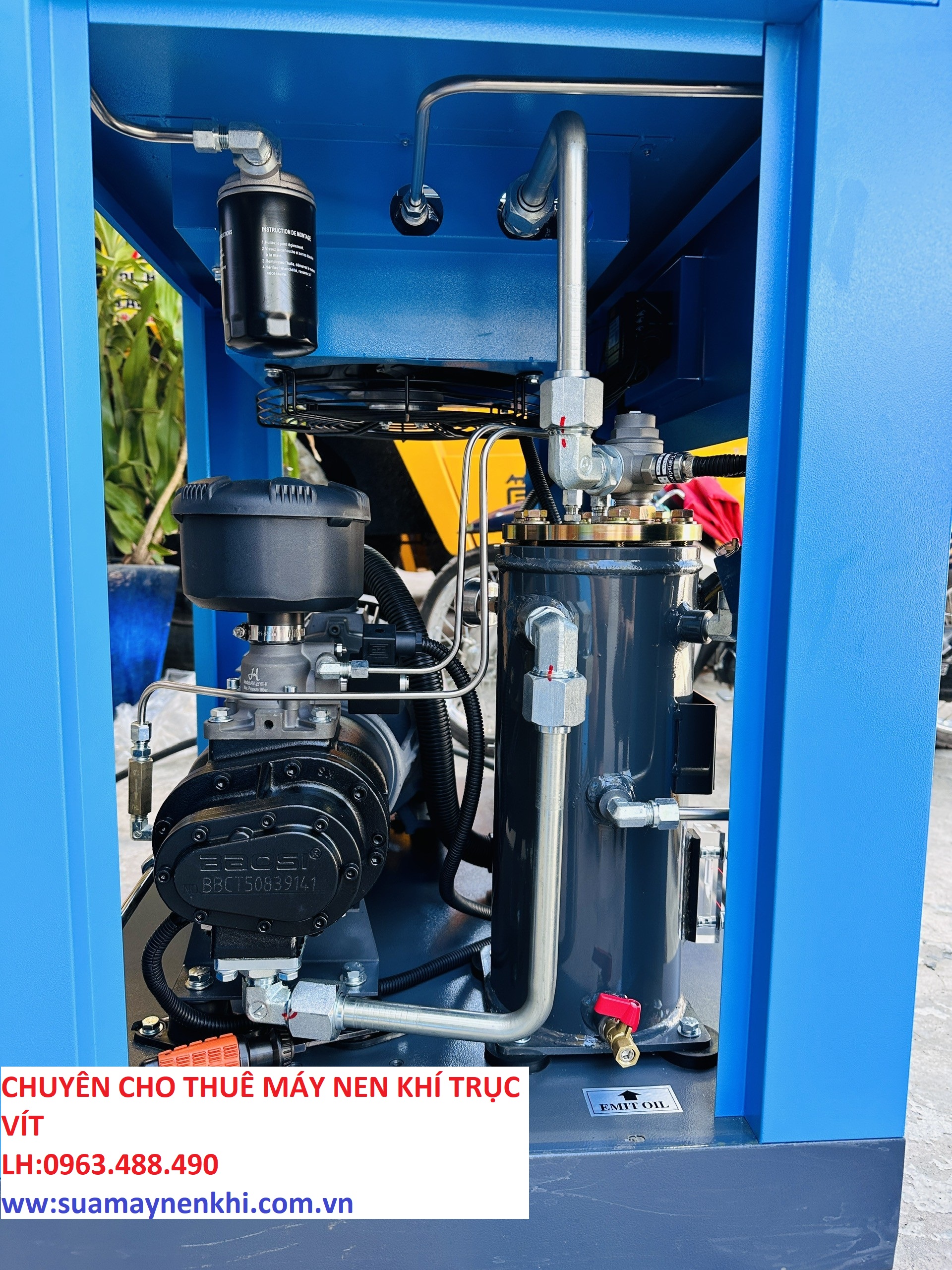 Cho thuê máy nén khí tại nhơn trạch